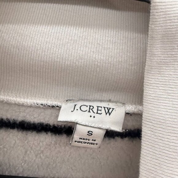 J. Crew Striped Wide Button-Collar Tunic in Cloudspun Fleece - Picture 4 of 6